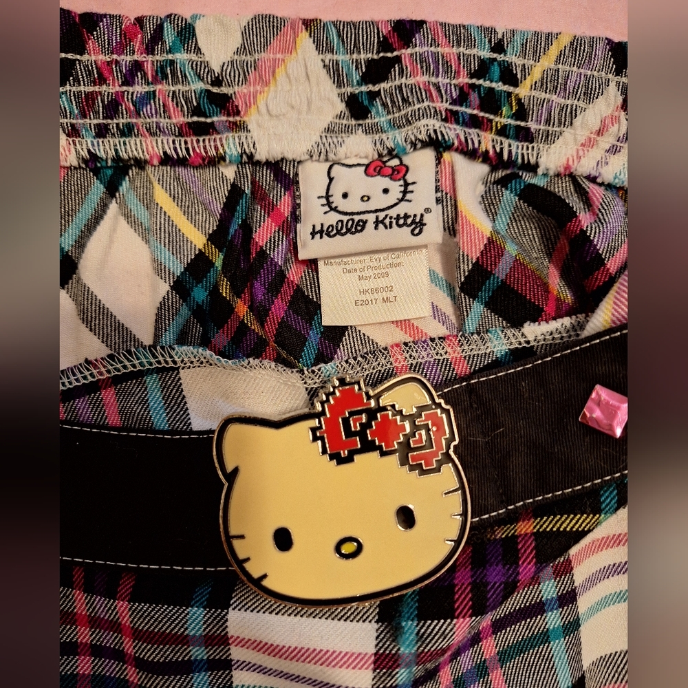 Hello Kitty Plaid Punk Rocker Skirt - Picture 3 of 6